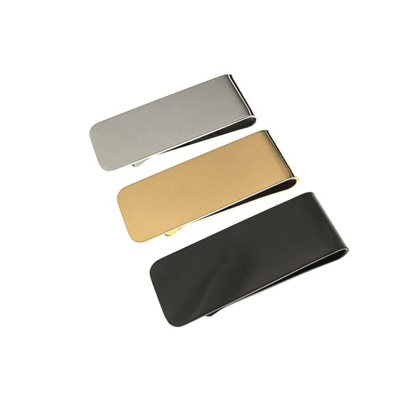 Oem Stainless Steel Custom Logo Mirror Polished Office Blank Paper Money Clip - Image 3
