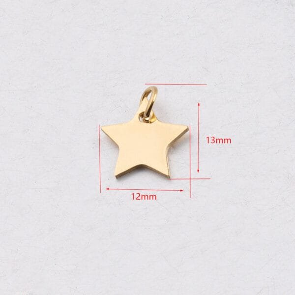 High Polished Diy Stainless Steel Jewelry Accessories Small Star Pendant Charms - صورة 3