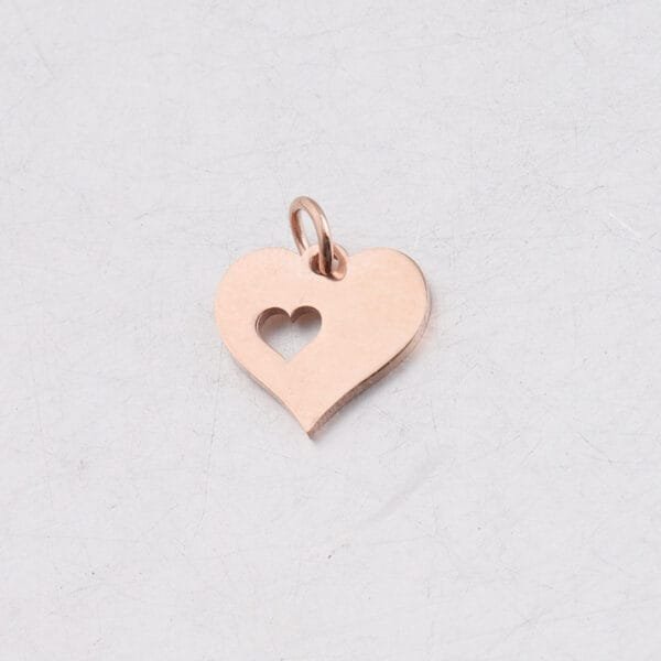 13*16mm Full Polished Small Diy Stainless Steel Jewelry Findings Love Heart Pendant With Jump Ring - Image 2