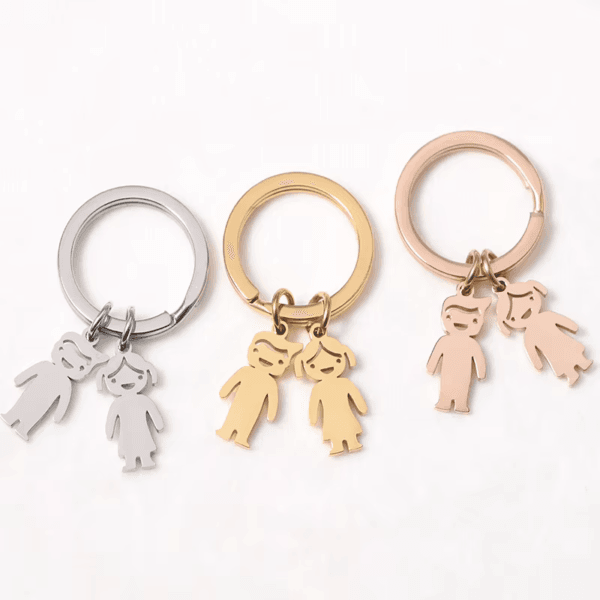 Stock Available Stainless Steel Couple Keychain 18k Gold Plated Boys Girls Custom Name Stainless Steel New Key Chains