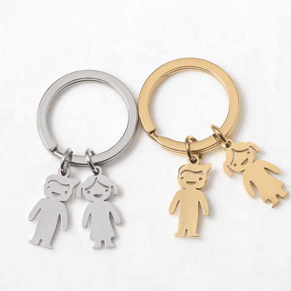 Stock Available Stainless Steel Couple Keychain 18k Gold Plated Boys Girls Custom Name Stainless Steel New Key Chains - صورة 3
