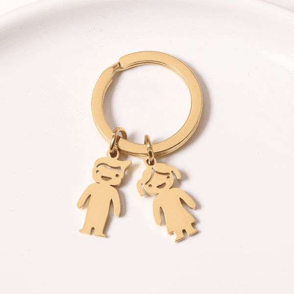 Stock Available Stainless Steel Couple Keychain 18k Gold Plated Boys Girls Custom Name Stainless Steel New Key Chains - صورة 5