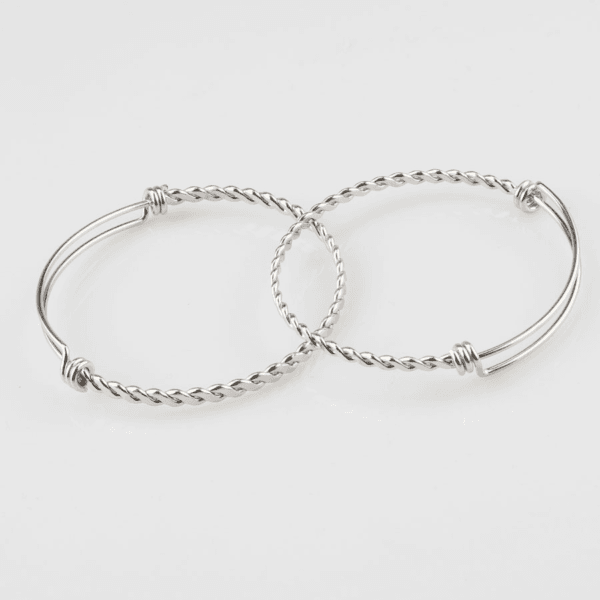 4mm Twist Bangle Adjustable Stainless Steel Polished Custom Charm Diy Wire Bangle Bracelet 55mm 60mm 65mm - Image 2