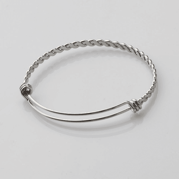 4mm Twist Bangle Adjustable Stainless Steel Polished Custom Charm Diy Wire Bangle Bracelet 55mm 60mm 65mm - Image 4