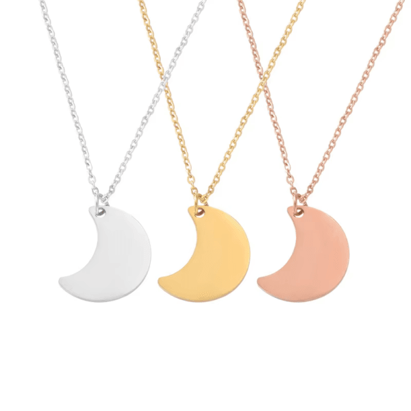 Wholesale Low Price Moon Necklace Custom Stainless Steel Women Pendant Necklace