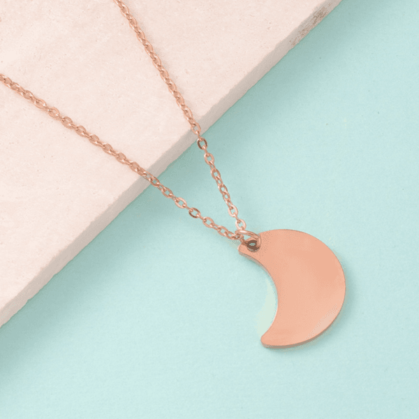 Wholesale Low Price Moon Necklace Custom Stainless Steel Women Pendant Necklace - Image 6
