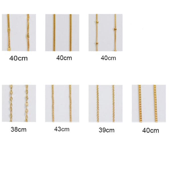 Hot Products DIY Gold Plated Necklace Stainless Steel Snake Box Figaro Chain Necklace - Image 3