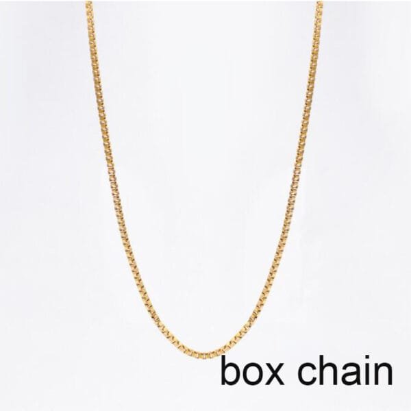Hot Products DIY Gold Plated Necklace Stainless Steel Snake Box Figaro Chain Necklace - Image 6