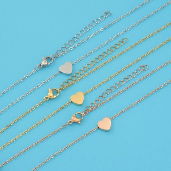 New Heart Moon Star Necklace Women Pendant Gold Plated Choker Necklace Stainless Steel Jewelry - Image 3