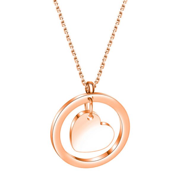 OEM Stamp Heart Necklace for Women Stainless Steel Mirror Polished Custom Made Personalized - Image 6
