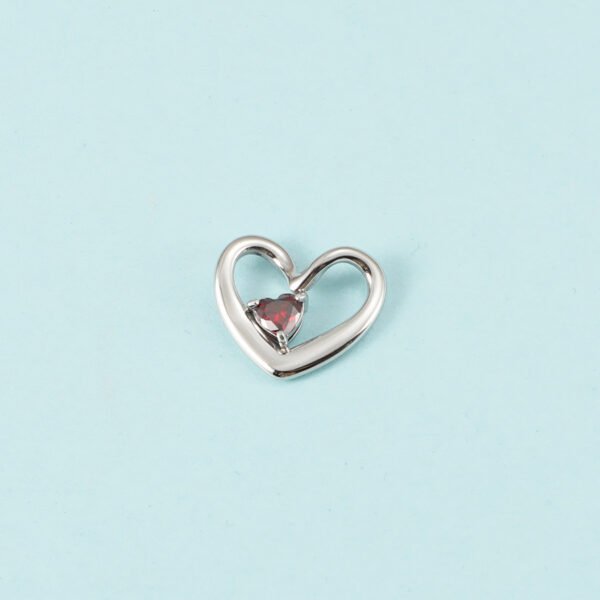 Elegant 18K Gold Plated Birthstones Heart Pendant Charms for Jewelry Making - Image 6