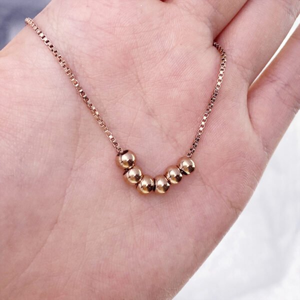 Simple Design Stainless Steel Beads Necklace Women Girls Dainty Fashion Necklaces - Image 3