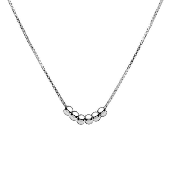 Simple Design Stainless Steel Beads Necklace Women Girls Dainty Fashion Necklaces - Image 6