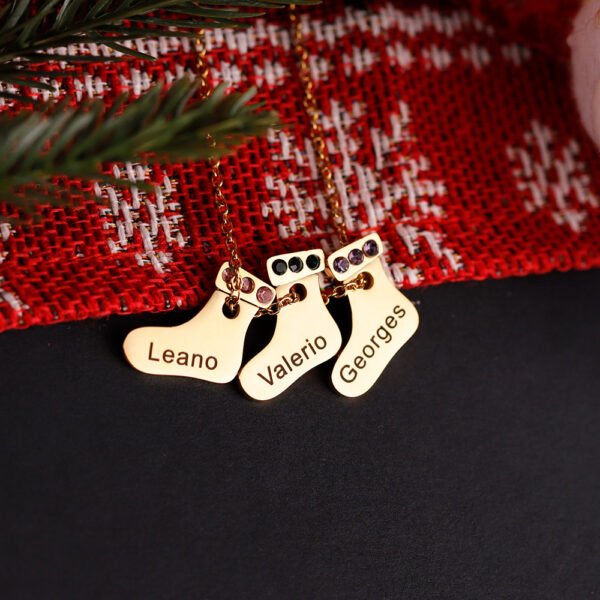 Factory Hot Sales New Mirror Polished Stainless Steel Dainty Shoes Pendant Custom Name Necklace - Imagen 2