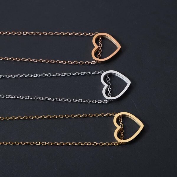 PVD Non Tarnish Stainless Steel Heart Choker Necklace Women New Choker Necklace in High Quality - صورة 5