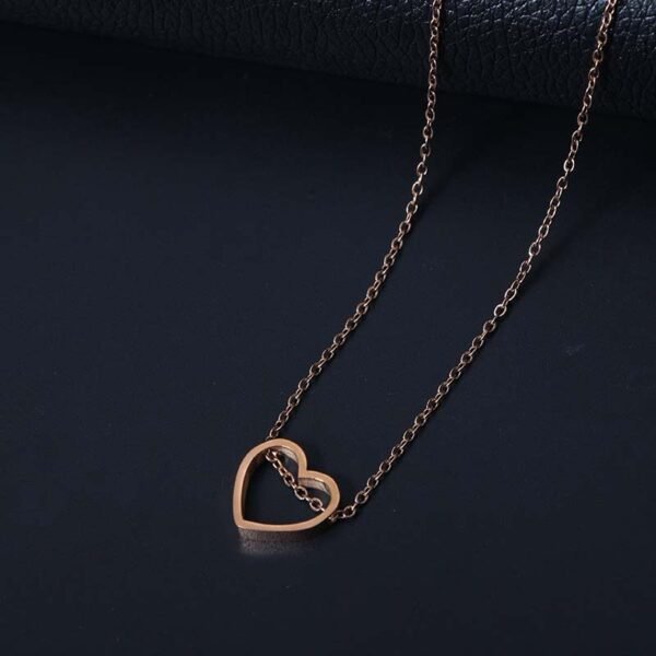 PVD Non Tarnish Stainless Steel Heart Choker Necklace Women New Choker Necklace in High Quality - صورة 6