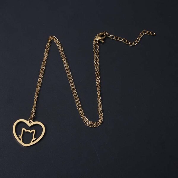 Elegant Stainless Steel Women Jewelry Animal Dainty Fashion New Cat Pendant Necklace - Image 4
