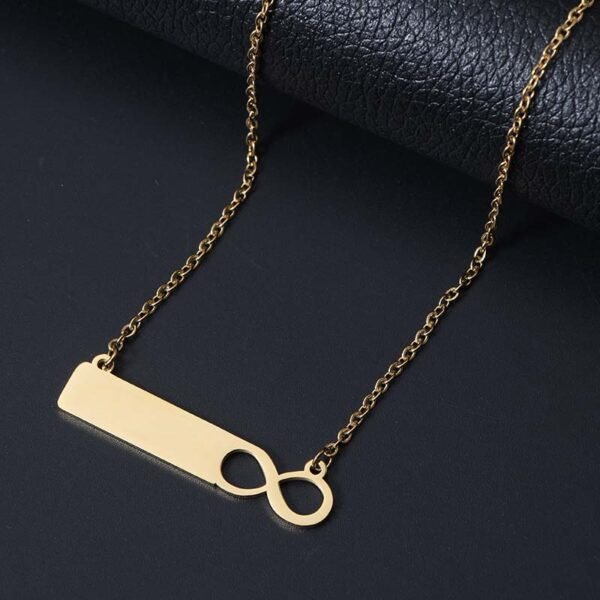 Factory Sales Custom Necklace Infinite Chain Pendant Stainless Steel Statement Personalized 8 Infinite