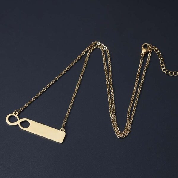 Factory Sales Custom Necklace Infinite Chain Pendant Stainless Steel Statement Personalized 8 Infinite - صورة 3