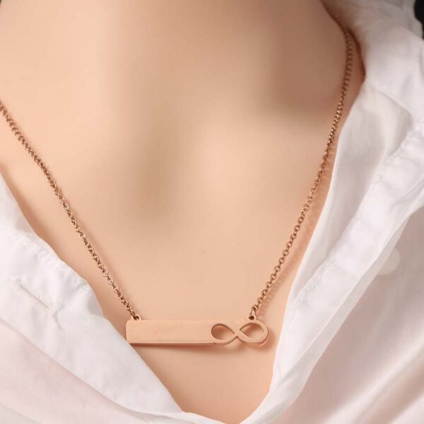 Factory Sales Custom Necklace Infinite Chain Pendant Stainless Steel Statement Personalized 8 Infinite - صورة 4