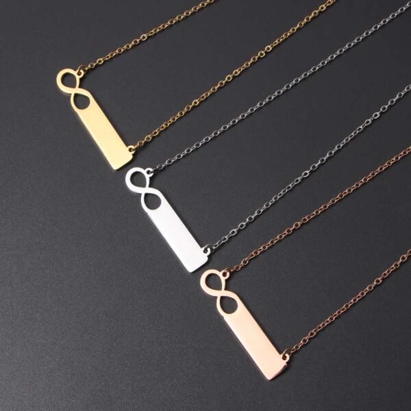 Factory Sales Custom Necklace Infinite Chain Pendant Stainless Steel Statement Personalized 8 Infinite - صورة 5