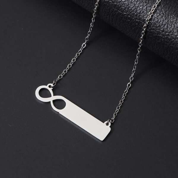 Factory Sales Custom Necklace Infinite Chain Pendant Stainless Steel Statement Personalized 8 Infinite - صورة 6