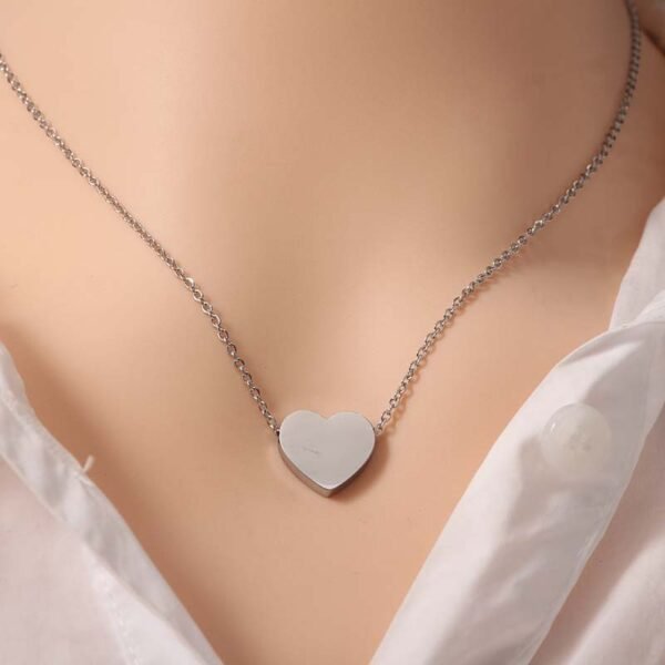 Factory Sales Stainless Steel Heart Pendant Custom Name Necklace Men Women Jewelry - Imagen 2