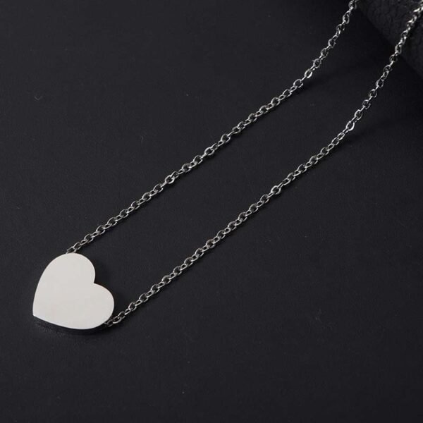 Factory Sales Stainless Steel Heart Pendant Custom Name Necklace Men Women Jewelry - Imagen 4