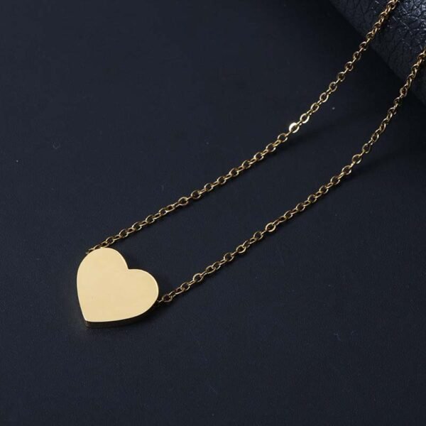 Factory Sales Stainless Steel Heart Pendant Custom Name Necklace Men Women Jewelry - Imagen 5