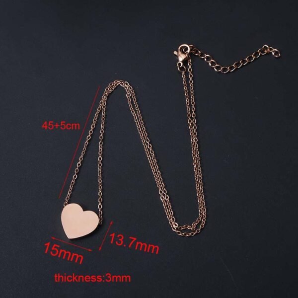 Factory Sales Stainless Steel Heart Pendant Custom Name Necklace Men Women Jewelry - Imagen 6