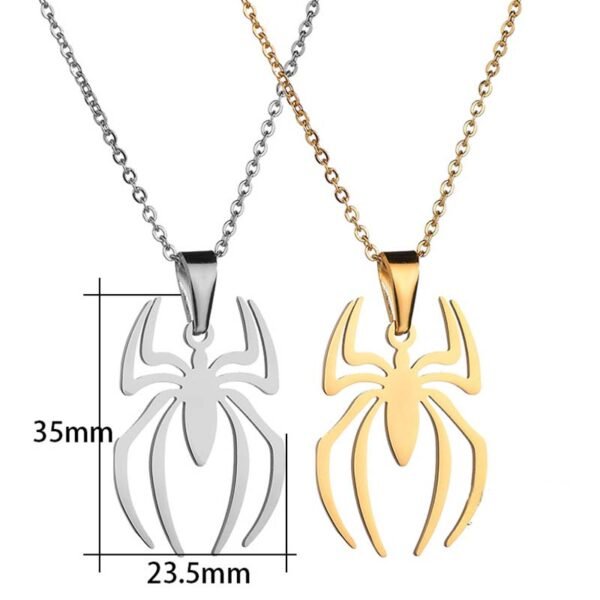 Factory Sales Gold Plated Spider Pendant Necklace Stainless Steel - Image 6