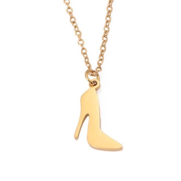 High Quality New Mirror Polished Stainless Steel High Heels Pendant Necklace for Girls
