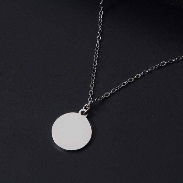 Custom Logo Gold Plated Round Charms Necklace - Image 2