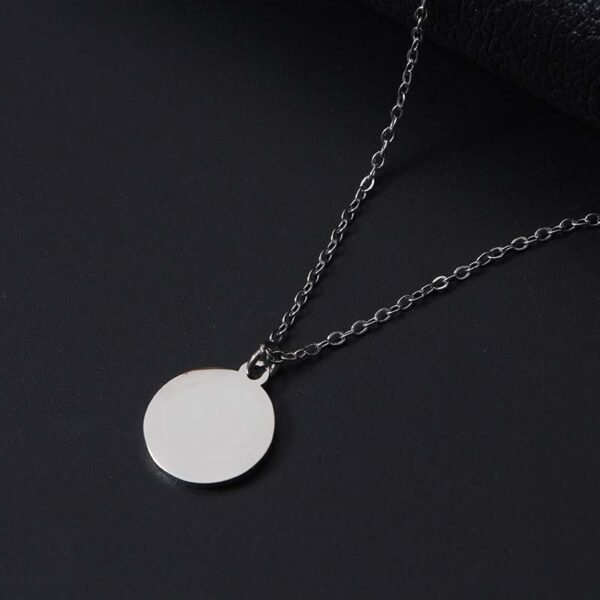 Custom Logo Gold Plated Round Charms Necklace - Image 3