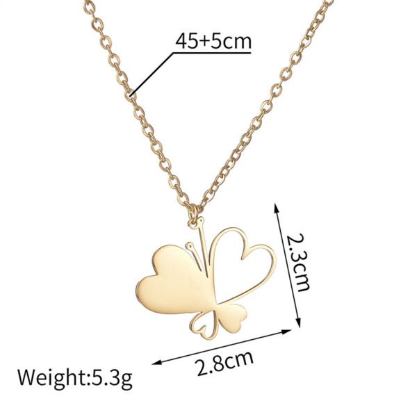 Factory Sales Wholesales Mirror Polished Stainless Steel Dainty Personalized Name Butterfly Necklace - Image 5