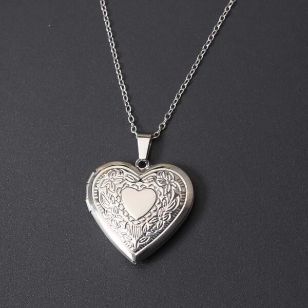 New OEM Stainless Steel Dainty Jewelry Gold Plated Women Men Photo Heart Locket Necklace - صورة 6