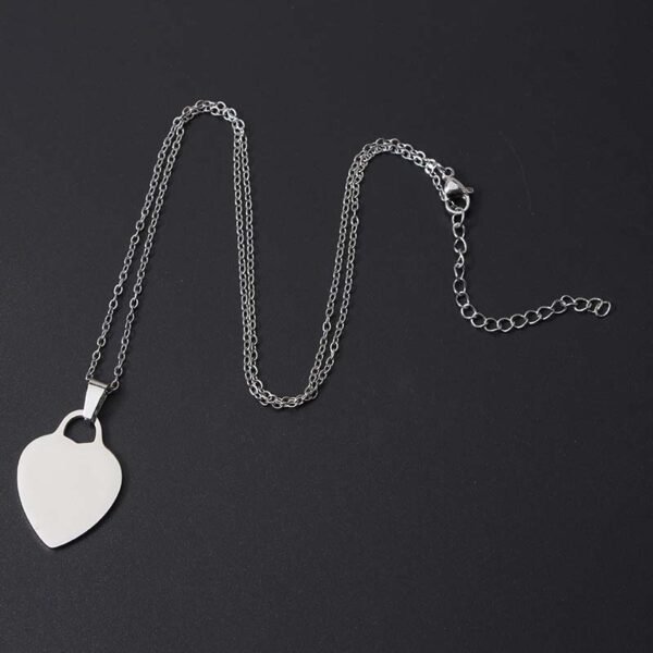 New Arrival Stainless Steel Mirror Polished 18K Gold Plated Custom Jewelry Heart Necklace - Bild 2