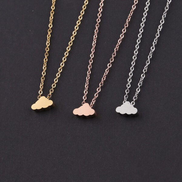 Elegant Women Delicate Stainless Steel Jewelry New Fashion Cloudy Choker Necklace - Image 2