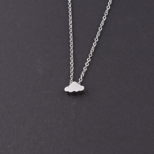 Elegant Women Delicate Stainless Steel Jewelry New Fashion Cloudy Choker Necklace - Image 3