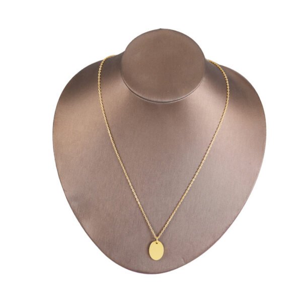 Factory Wholesales Stainless Steel Gold Custom Personalised Necklace With Oval Pendant - Imagen 4