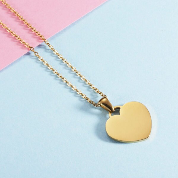 New Arrival  Mirror Polished Dainty Stainless Steel Fashion Heart Pendant Necklace - Image 4
