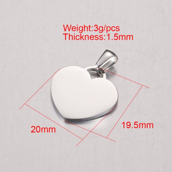 New Arrival  Mirror Polished Dainty Stainless Steel Fashion Heart Pendant Necklace - Image 6