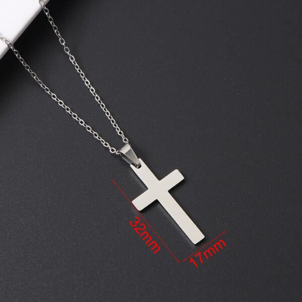 New Factory Fashion Gold Plated Stainless Steel Jewelry Men Women Cross Necklace - Imagen 6