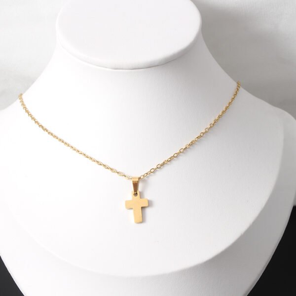 Hot Sale Stainless Steel Jewelry Women New Silver Chain Statement Cross Necklace - Image 6