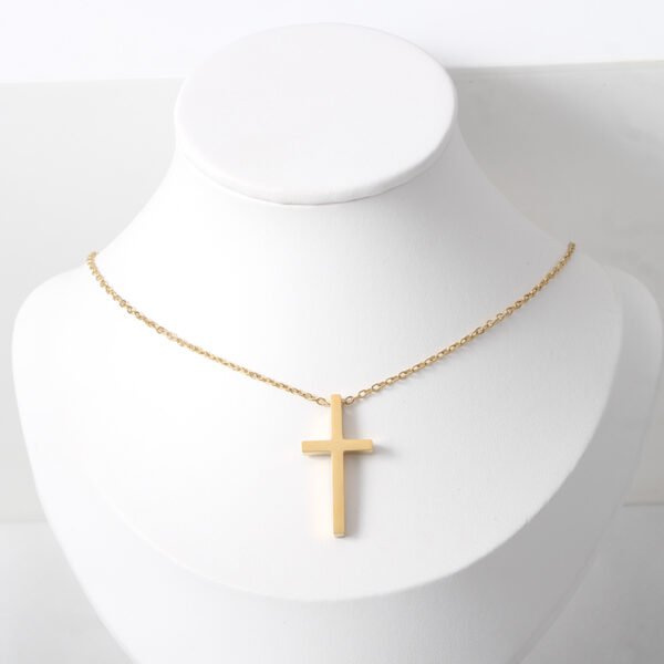 Classic Cross Necklace Fashion New Stainless Steel Chain Cross Pendant Necklace Jewelry for Gift - Image 2
