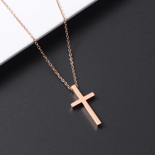 Classic Cross Necklace Fashion New Stainless Steel Chain Cross Pendant Necklace Jewelry for Gift - Image 4