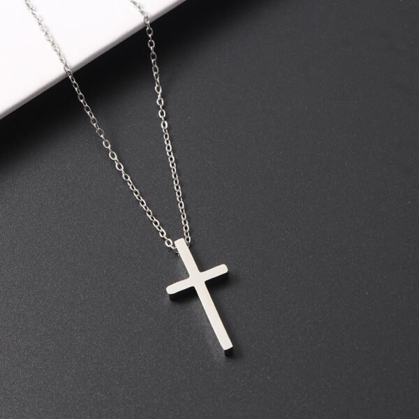 Classic Cross Necklace Fashion New Stainless Steel Chain Cross Pendant Necklace Jewelry for Gift - Image 5