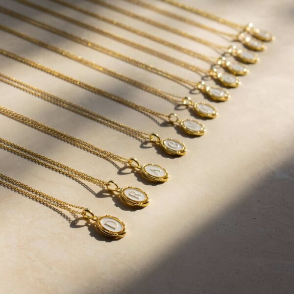 Newest Fashion New Stainless Steel Alphabet Letter Necklace Real Gold Plated A-Z Letter Initial Necklace - Bild 5