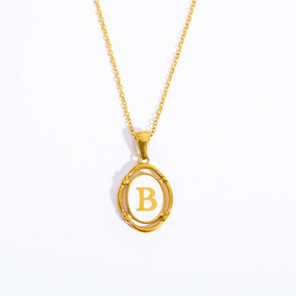 Newest Fashion New Stainless Steel Alphabet Letter Necklace Real Gold Plated A-Z Letter Initial Necklace - Bild 6
