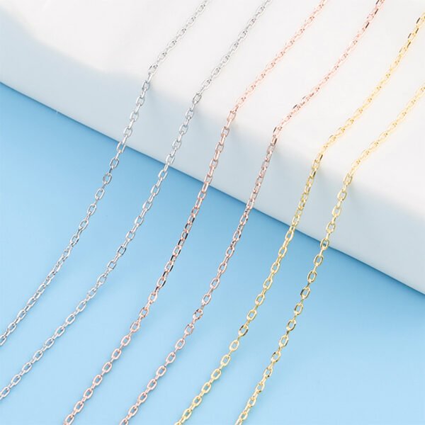 18K Gold Plated 316L Stainless Steel Short DIY Chain Simple Choker Necklace - Image 5